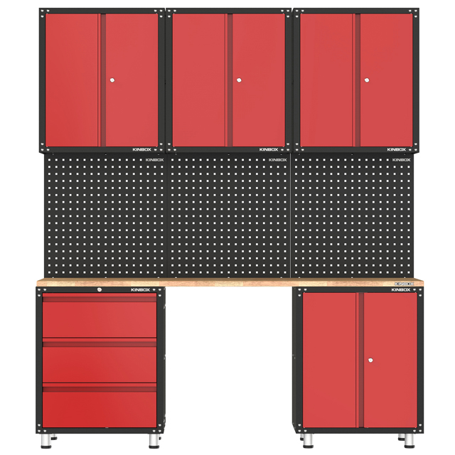 9 Stück Metall Garage Workbench und Lagerschranksystem