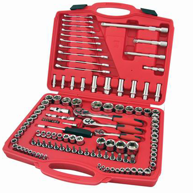 120-teiliges Handwerkzeug-Set, Steckschlüssel, kompletter Werkzeugkasten