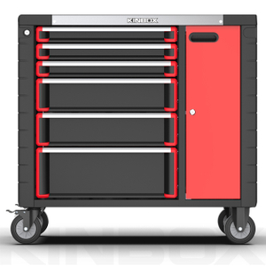 Kundenspezifischer Mehrzweck-Werkzeugkasten mit 6 Schubladen und Rädern